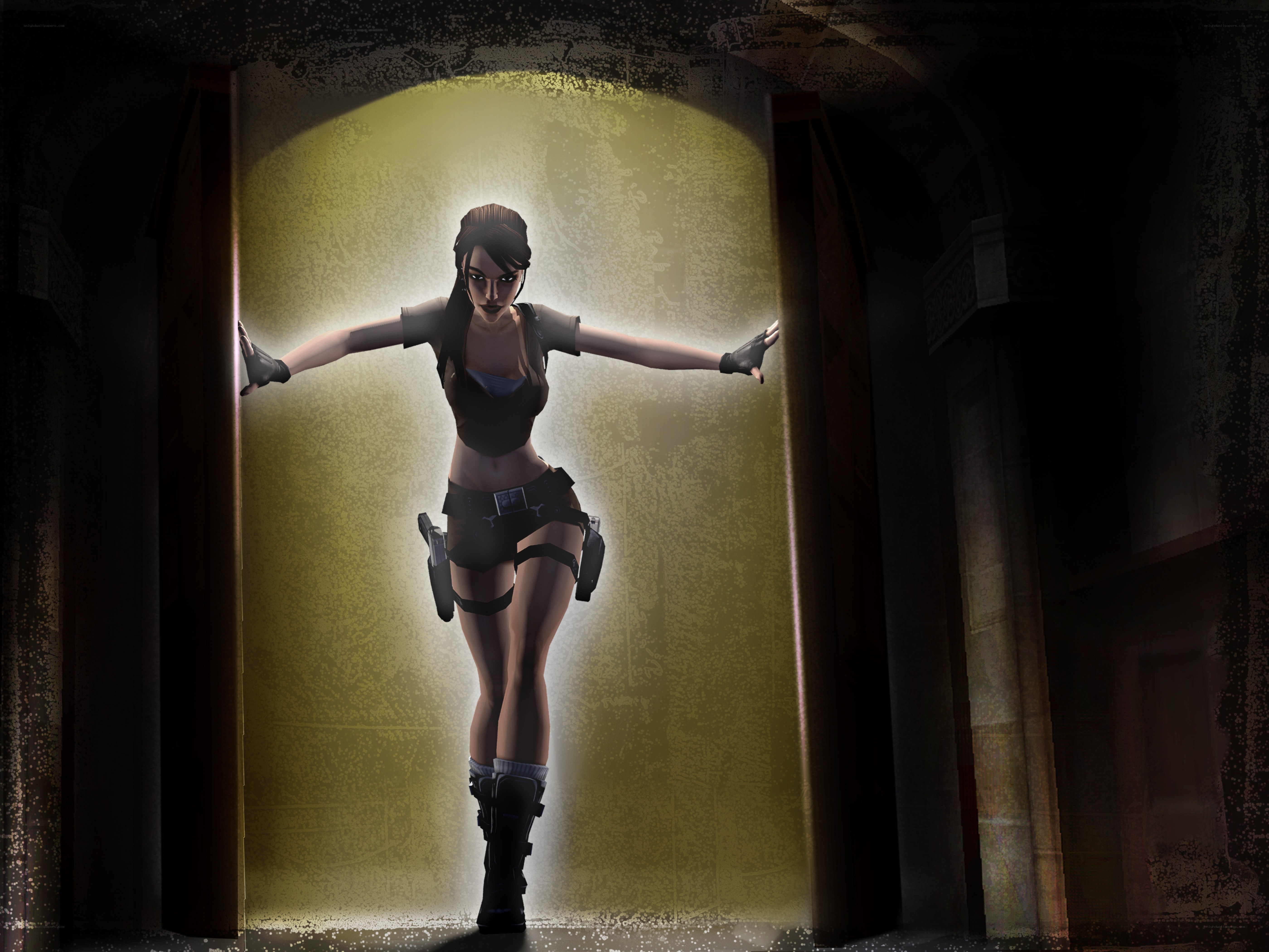Lara Croft in ancient ruins