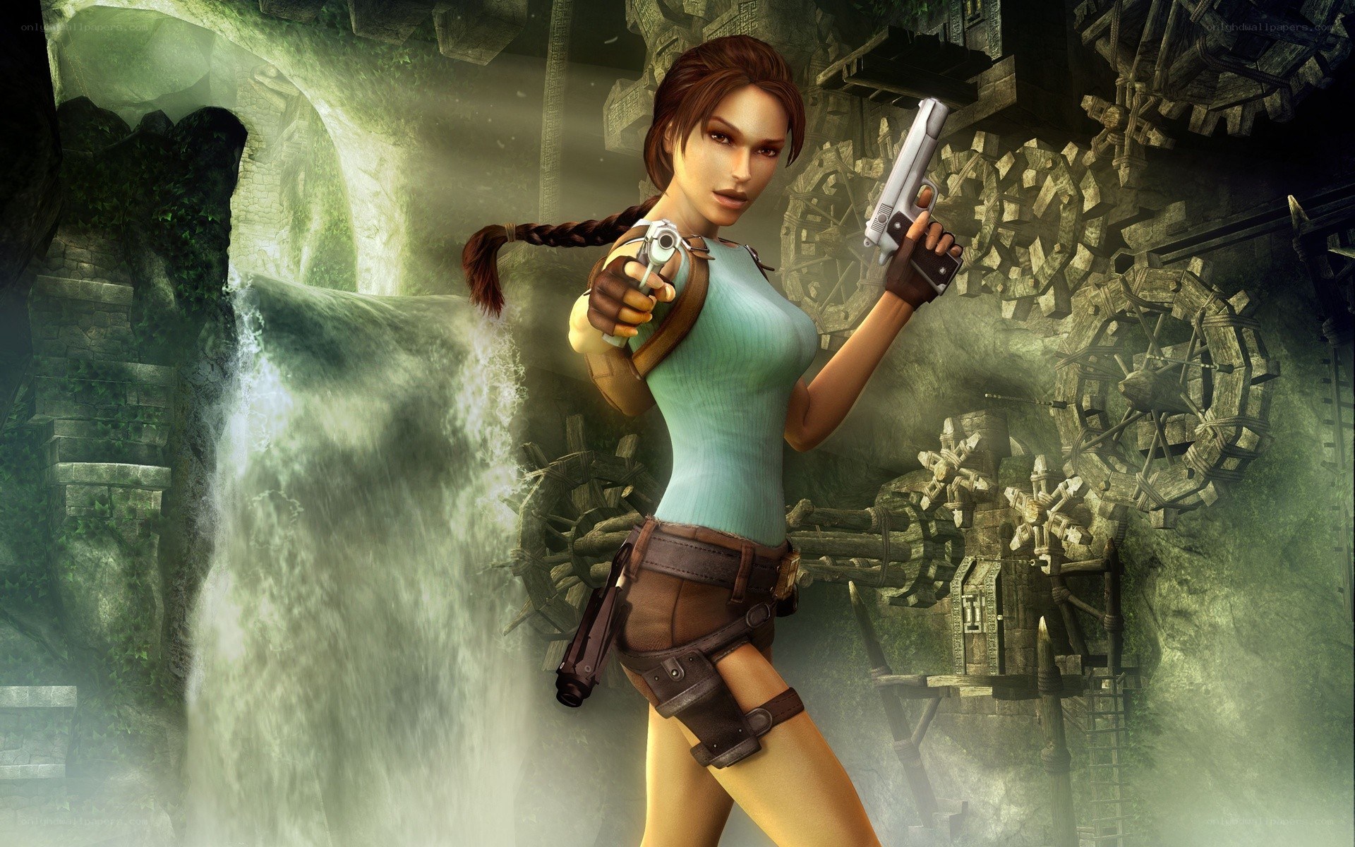 Lara Croft in ancient ruins