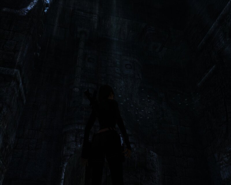 Lara Croft in ancient ruins