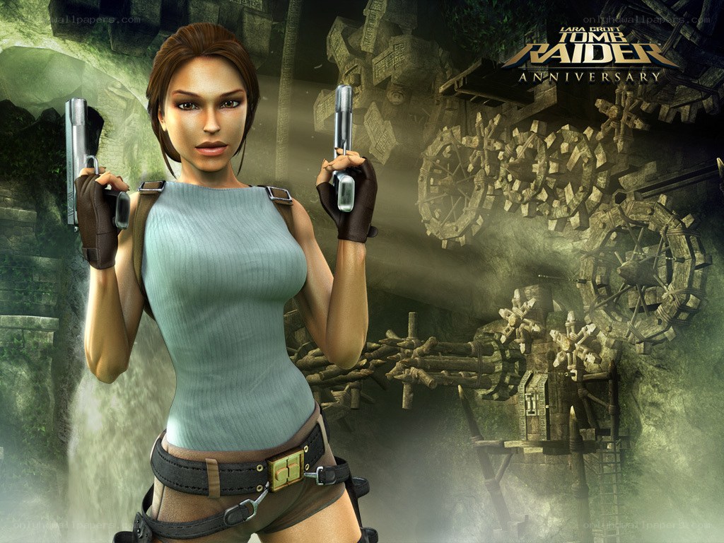 Lara Croft in ancient temple