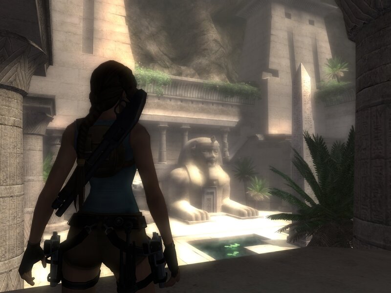 Lara Croft in ancient temple