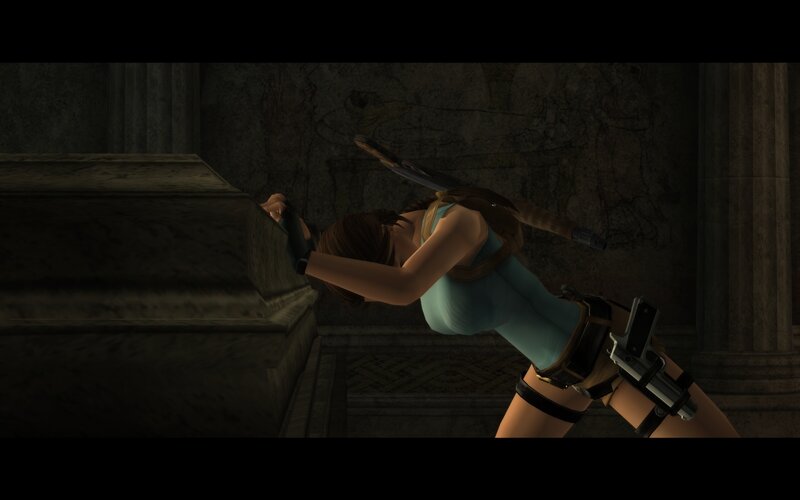 Lara Croft in ancient temple