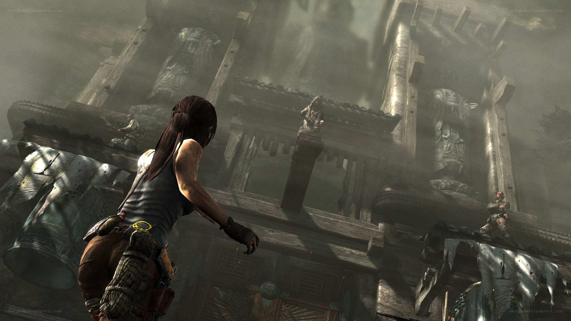 Lara Croft in ancient temple