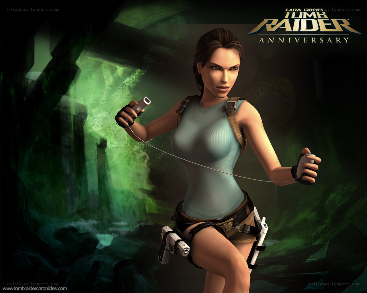 Lara Croft in ancient temple
