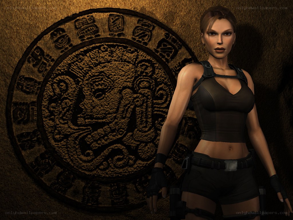 Lara Croft in ancient temple