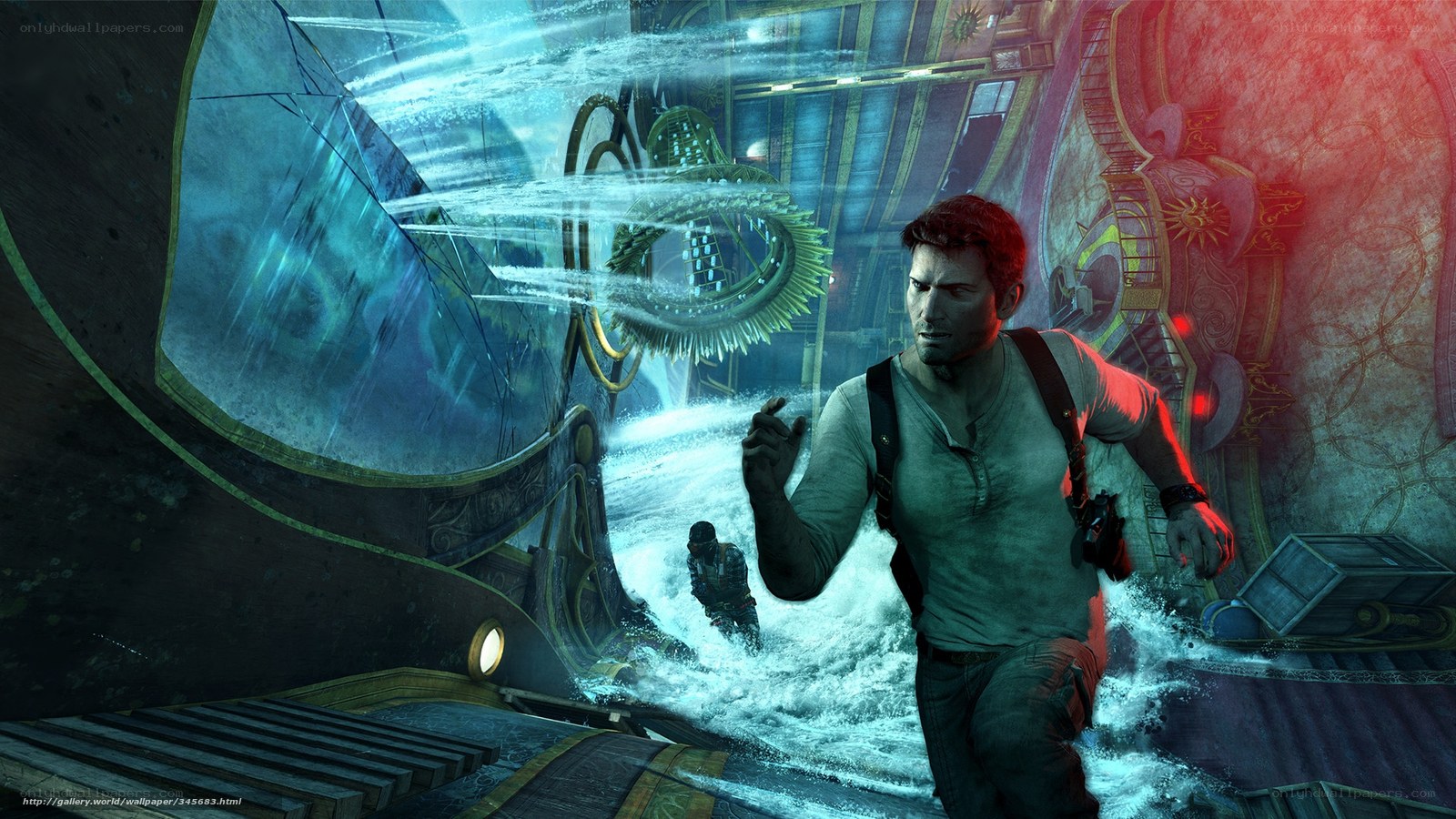 Lara Croft in ancient temple