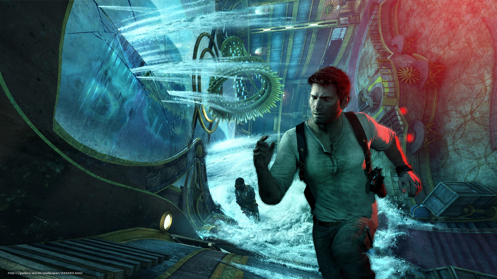 Lara Croft in ancient temple