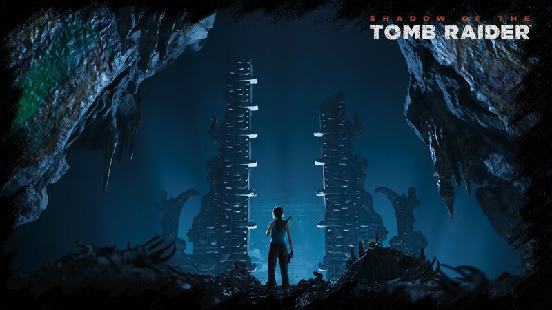 Lara Croft in Cave — Blue, Dramatic, Night