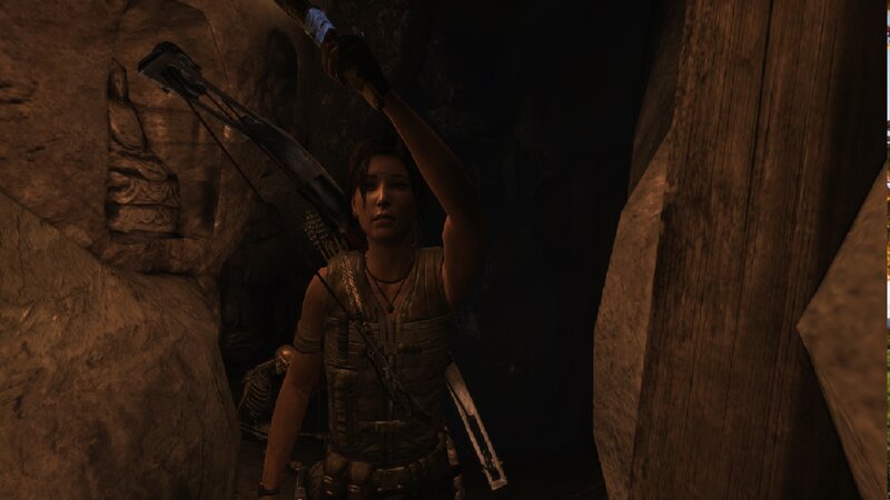 Lara Croft in Cave — Brown, Tense
