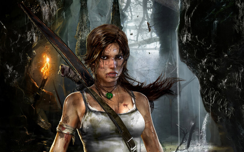 Lara Croft in Cave — Brown