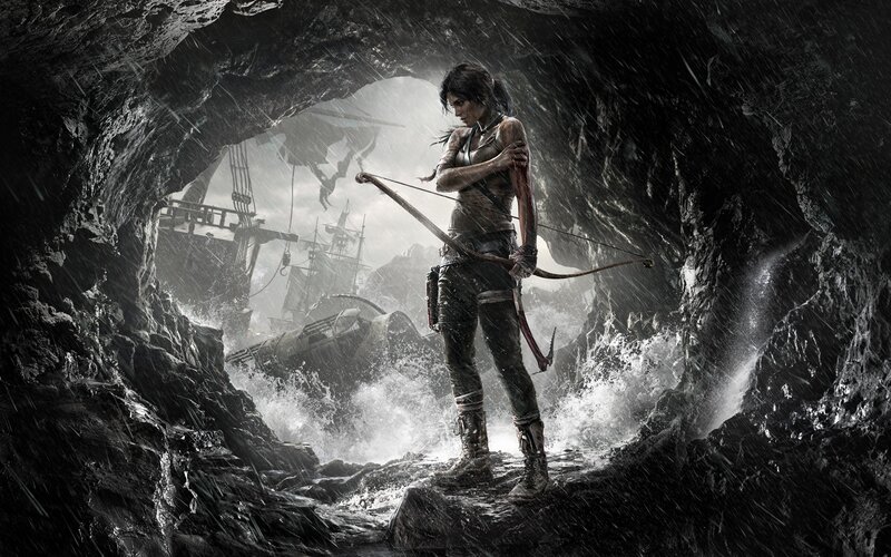 Lara Croft in Cave — Dramatic