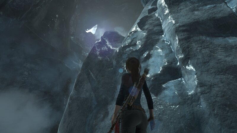 Lara Croft in Cave — Gray, Dark, Mysterious