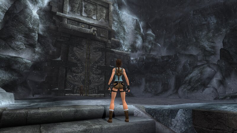 Lara Croft in Cave — Gray, Dramatic, 3d Render