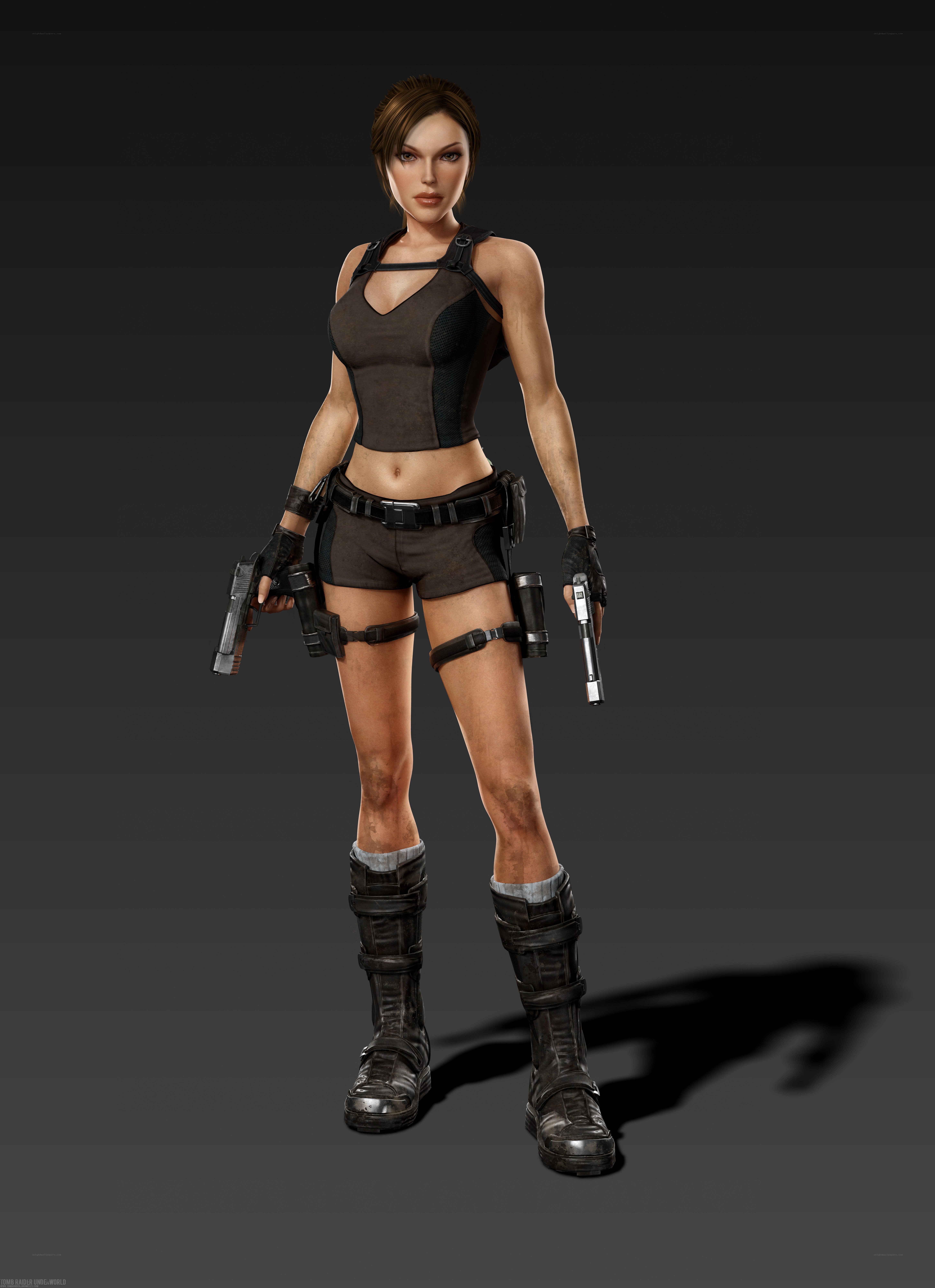 Lara Croft in combat gear