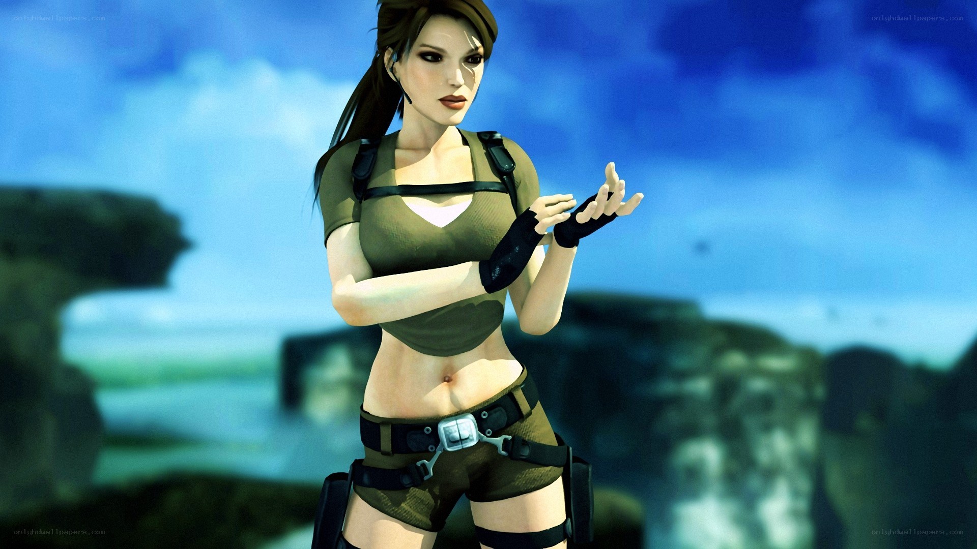 Lara Croft in combat gear