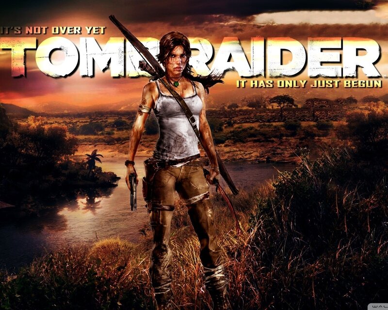 Lara Croft in Field — Orange