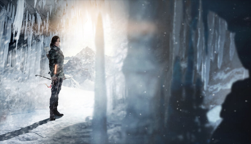 Lara Croft in Ice Cave — White