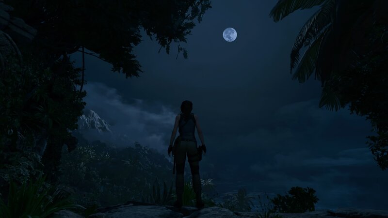 Lara Croft in Jungle — Blue, Serene