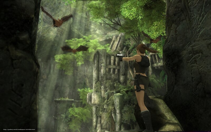 Lara Croft in Jungle — Green, Adventurous, Afternoon, 3d Render