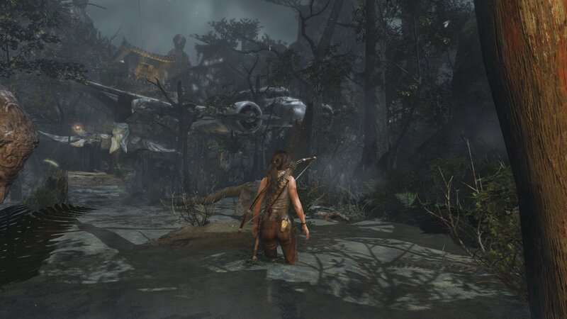 Lara Croft in Jungle — Green, Mysterious, Night