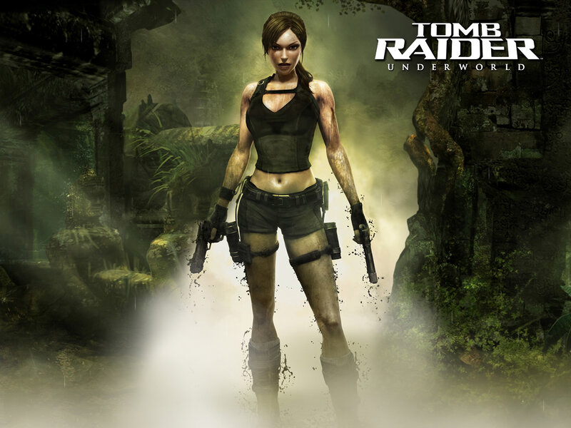 Lara Croft in jungle ruins