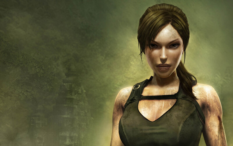 Lara Croft in jungle ruins