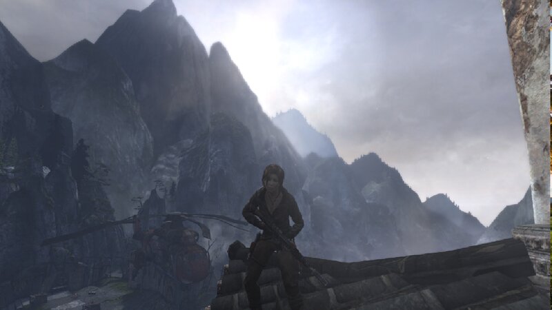 Lara Croft in Mountains