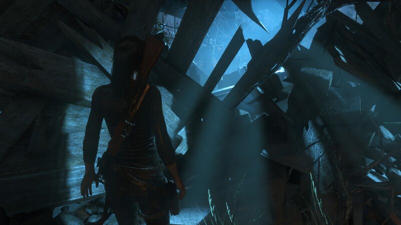 Lara Croft in Rubble — Blue