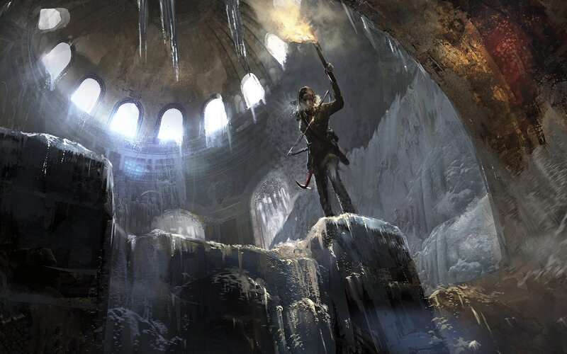 Lara Croft in Ruin — Gray, Dramatic