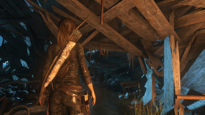 Lara Croft in Ruins — Brown, Dark, Tense