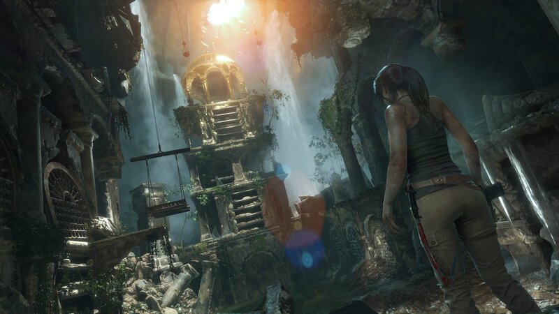 Lara Croft in Ruins — Brown, Dramatic