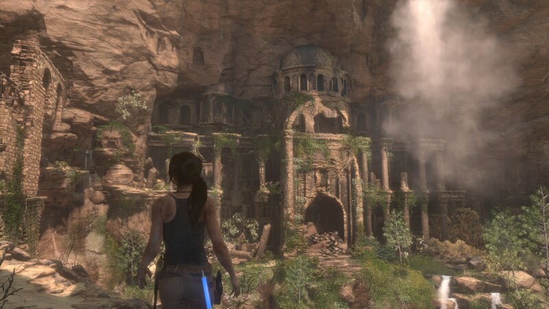 Lara Croft in Ruins — Brown, Mysterious, 3d Render