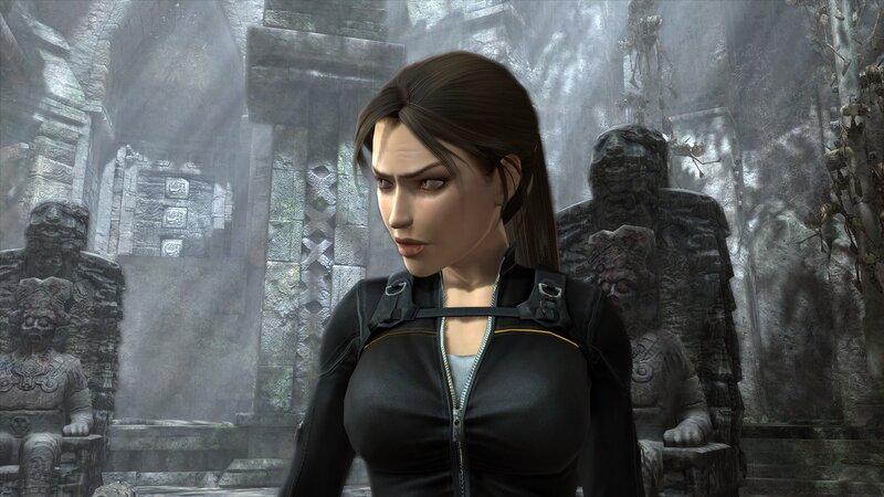 Lara Croft in Ruins — Gray, Mysterious