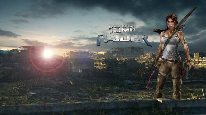 Lara Croft in Ruins — Gray