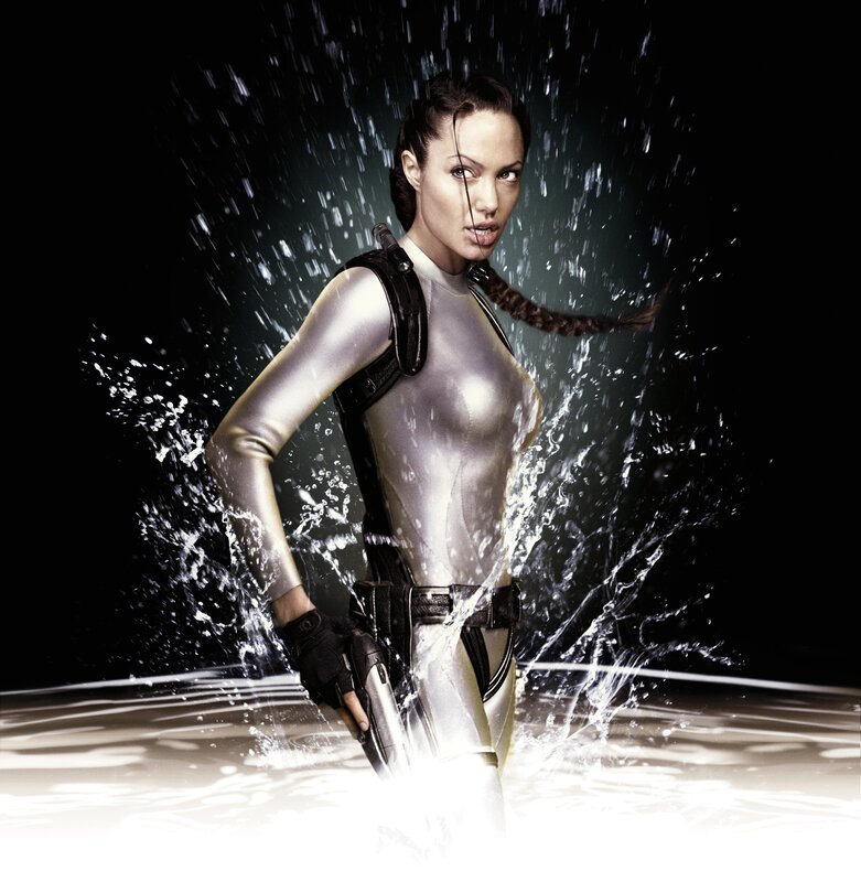 Lara Croft in silver suit