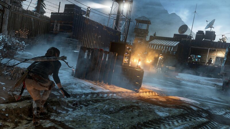 Lara Croft in Snow — Gray