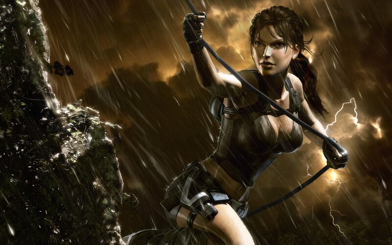 Lara Croft in stormy adventure