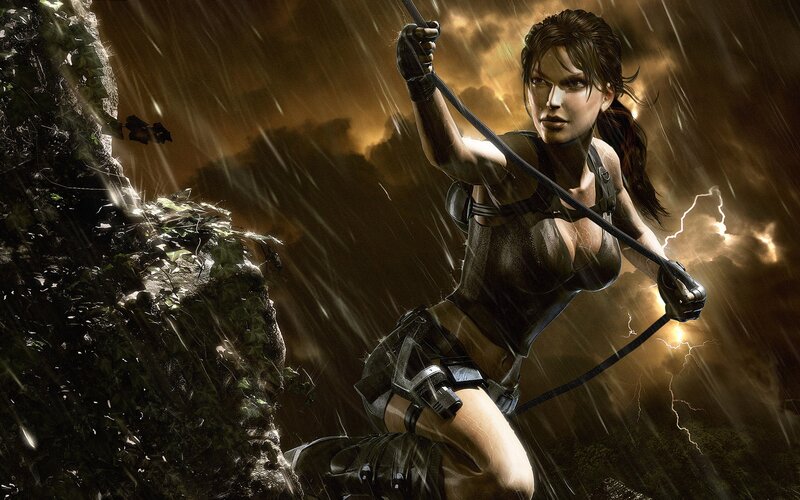 Lara Croft in stormy adventure
