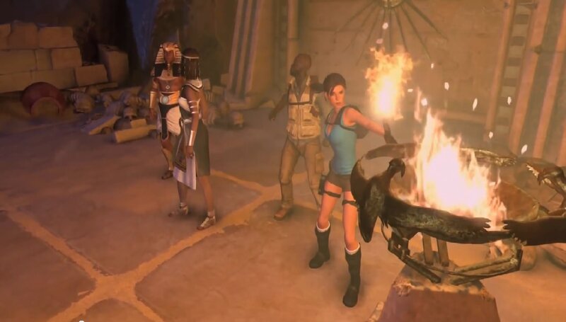 Lara Croft in Temple — Brown