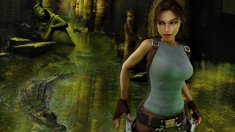 Lara Croft in Temple — Green