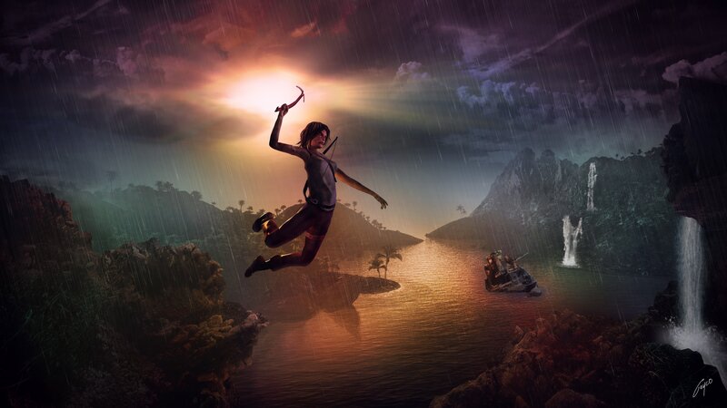Lara Croft Jumping
