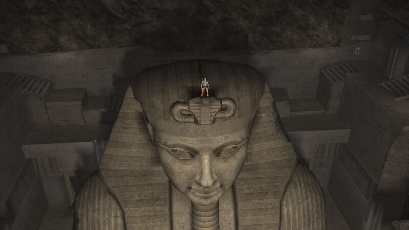 Lara Croft on Statue