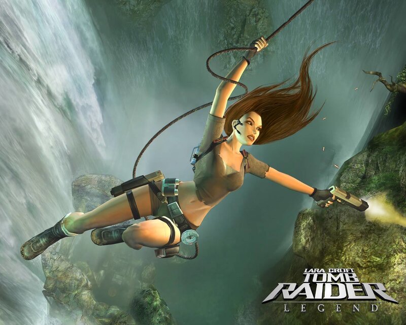 Lara Croft Swinging