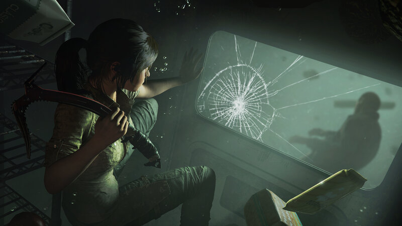 Lara Croft Underwater — Green, Tense