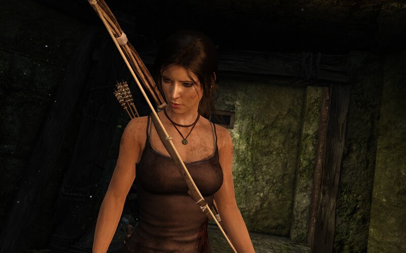 Lara Croft with Bow — Brown, Dark