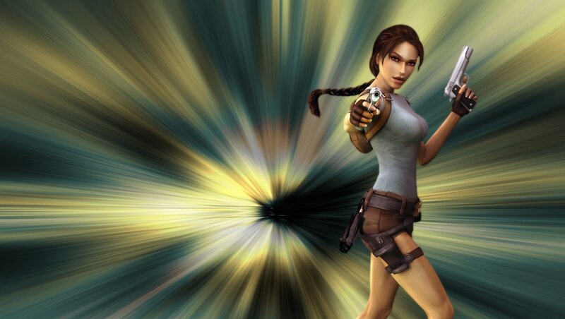 Lara Croft with dual pistols