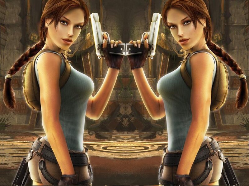 Lara Croft with dual pistols