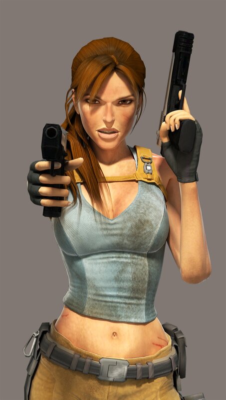 Lara Croft with dual pistols