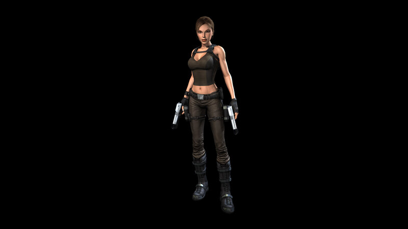 Lara Croft with dual pistols