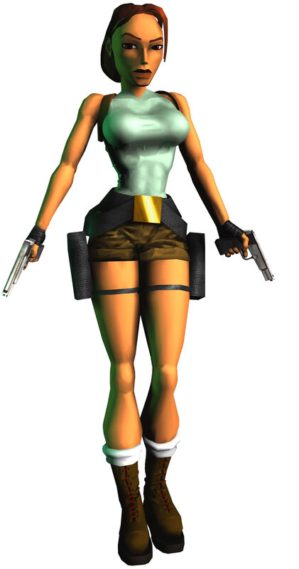 Lara Croft with dual pistols